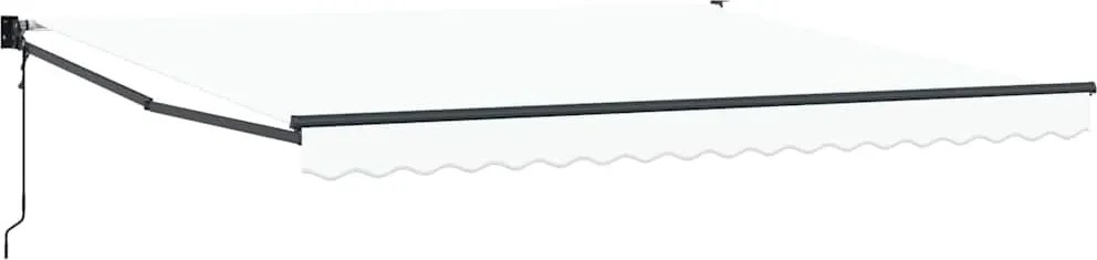 vidaXL Cortina Retractabilă Alb 400 × 300 cm Poliester și Aluminiu