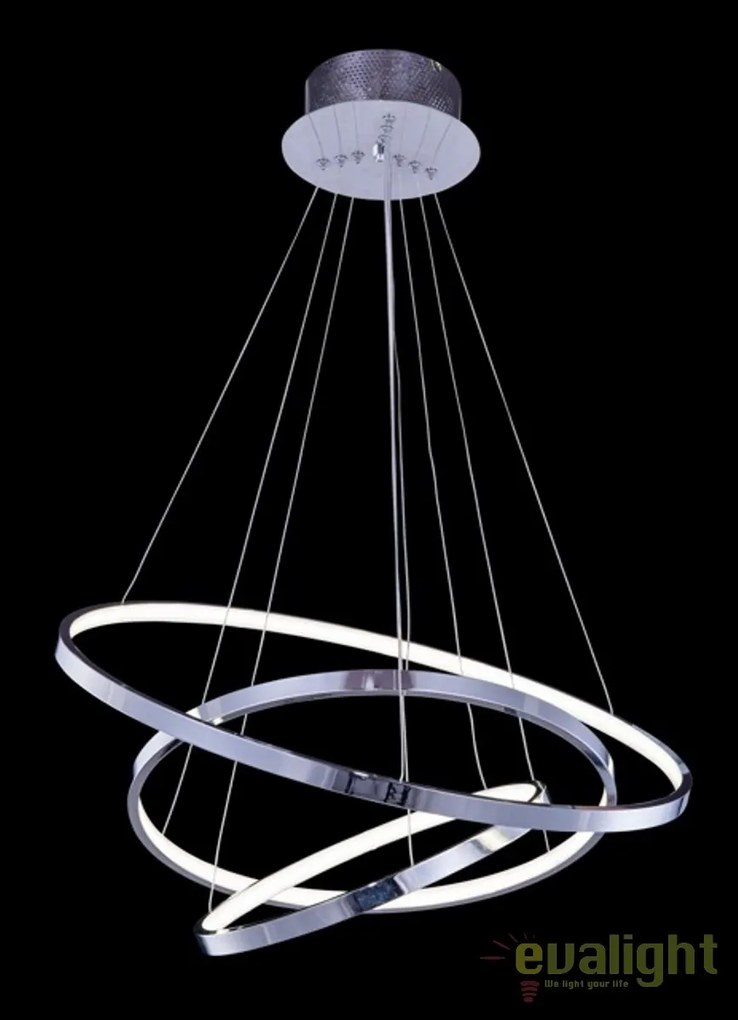 Lustra LED dimabila design modern Wheel 3 crom
