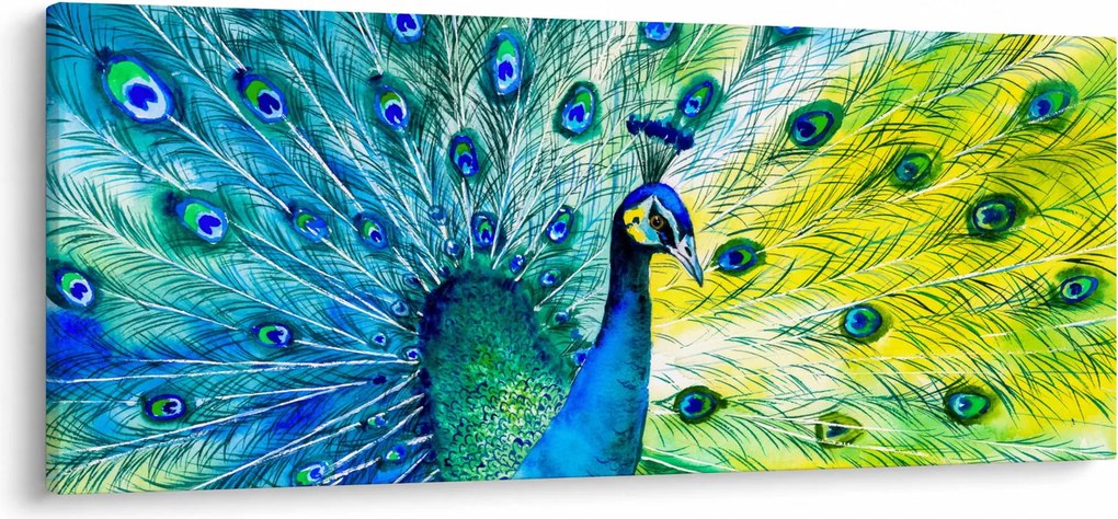 Tablou - Păun (120x50 cm)