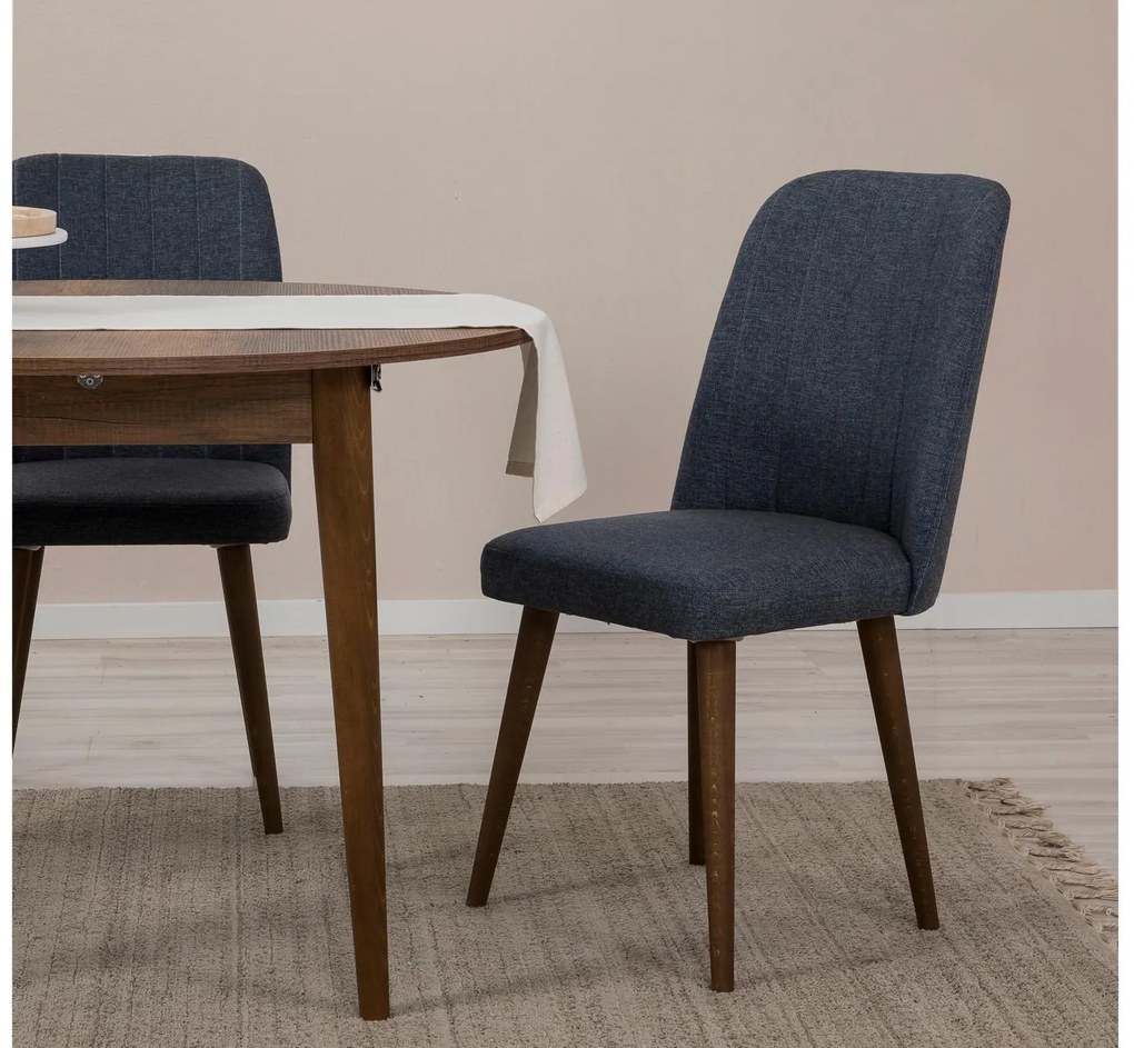 Set mobilier sufragerie Nidupo 6 (Nuc + albastru marin) (pentru 2 persoane). 1093766