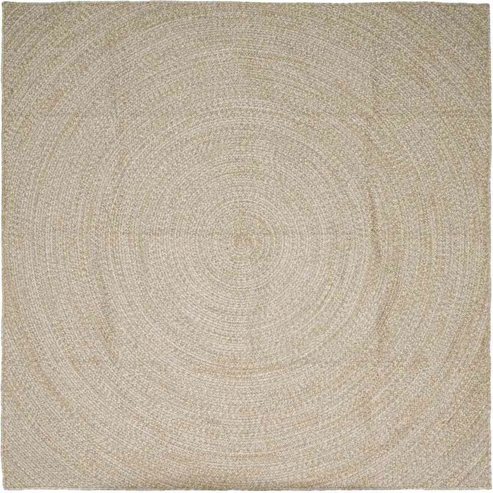 vidaXL Covoare de zonă Pătrat Natural și Alb 300 x 300 cm Iută