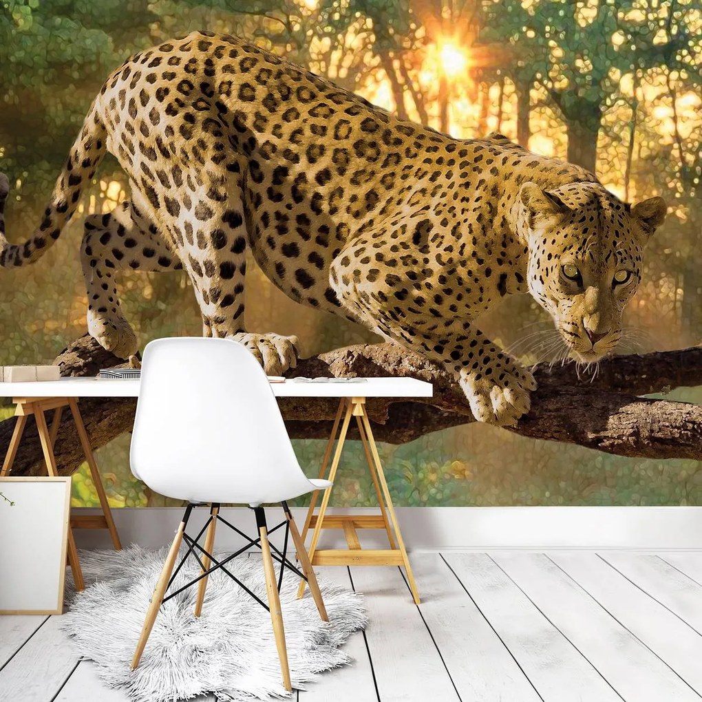 Fototapet - Jaguar Forest Woods (254x184 cm)