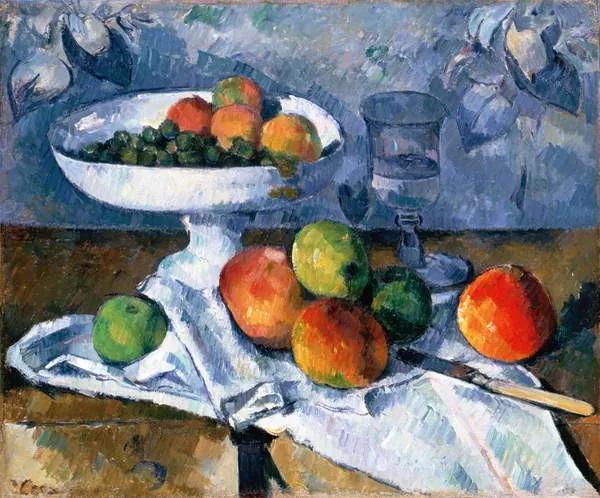 Paul Cezanne - Artă imprimată Still Life with Fruit Dish, 1879-80, (40 x 35 cm)