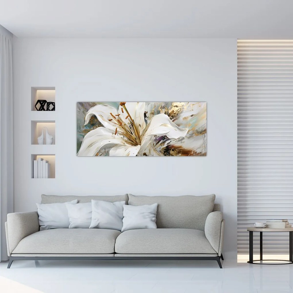 Tablou - Abstracție cu crin (120x50 cm)