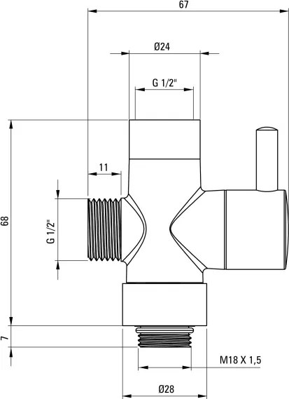 Comutator duș, 2-funcții, pentru coloanele de duș Finisaj: XNCJRFCD0
