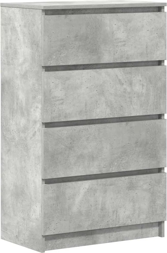 vidaXL Dulap, gri beton, 60x35x98,5 cm, lemn prelucrat