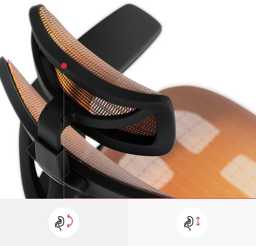 Scaun ergonomic Diablo V-Basic: negru-portocaliu