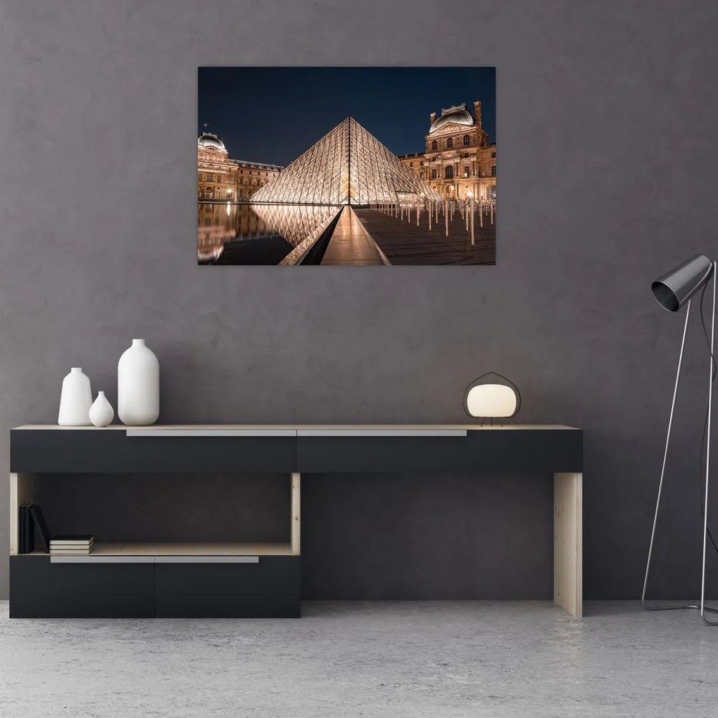 Tablou - Louvre noaptea (90x60 cm)