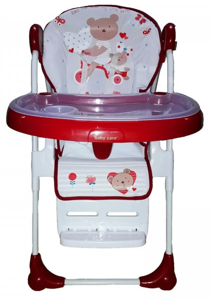 Scaun de masa pentru copii si bebe Baby Care™ CC reglabil in 3 trepte,Pliabil, Centura de siguranta, Sezut comfortabil, Masuta detasabila, Pozitie