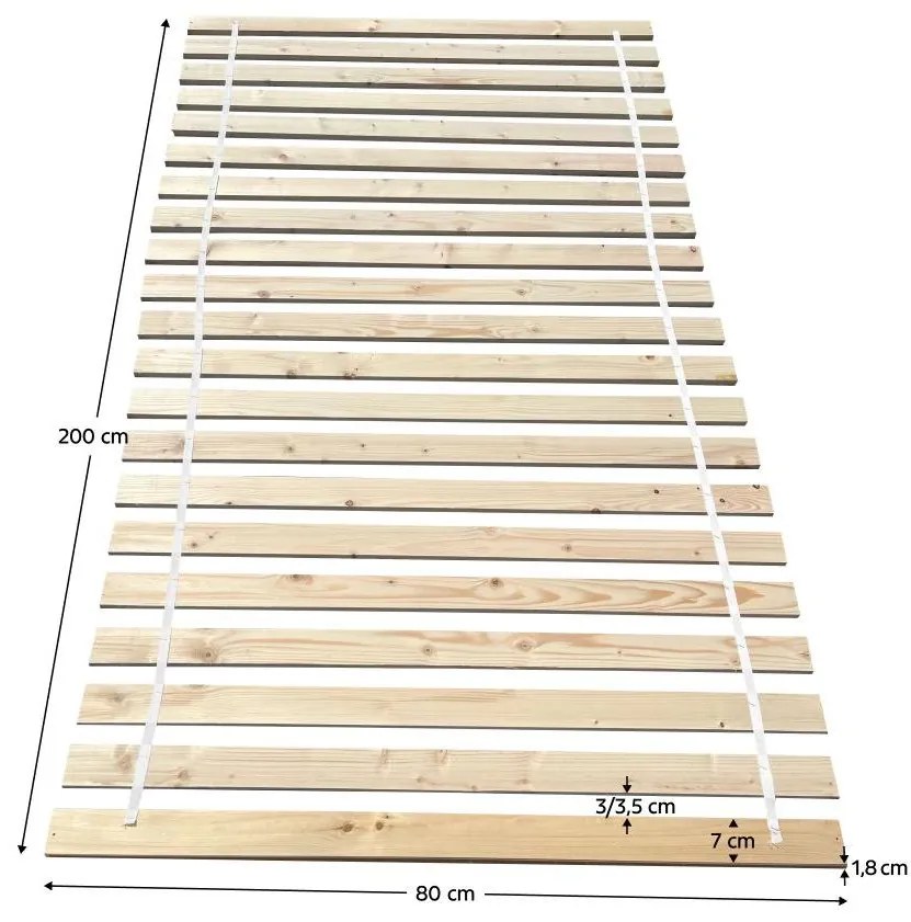Somieră rulantă 80x200 cm Plamosa (natural) . 1097195