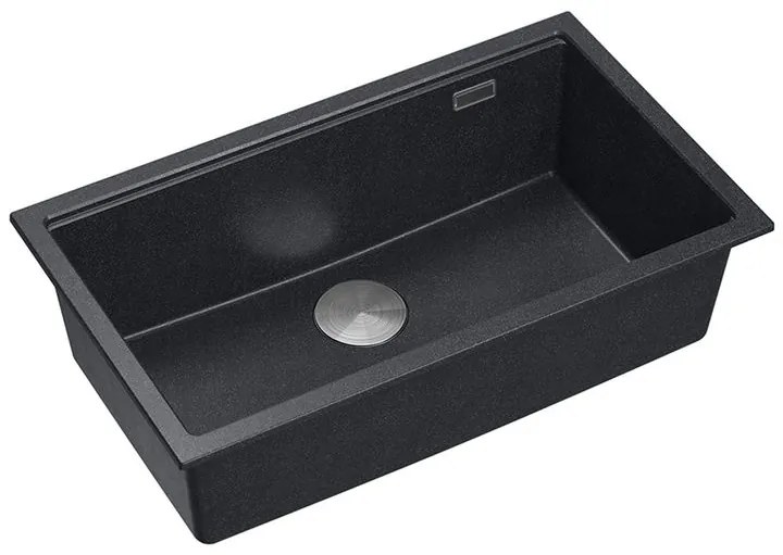 Chiuveta din granit Logan 110 negru metalic