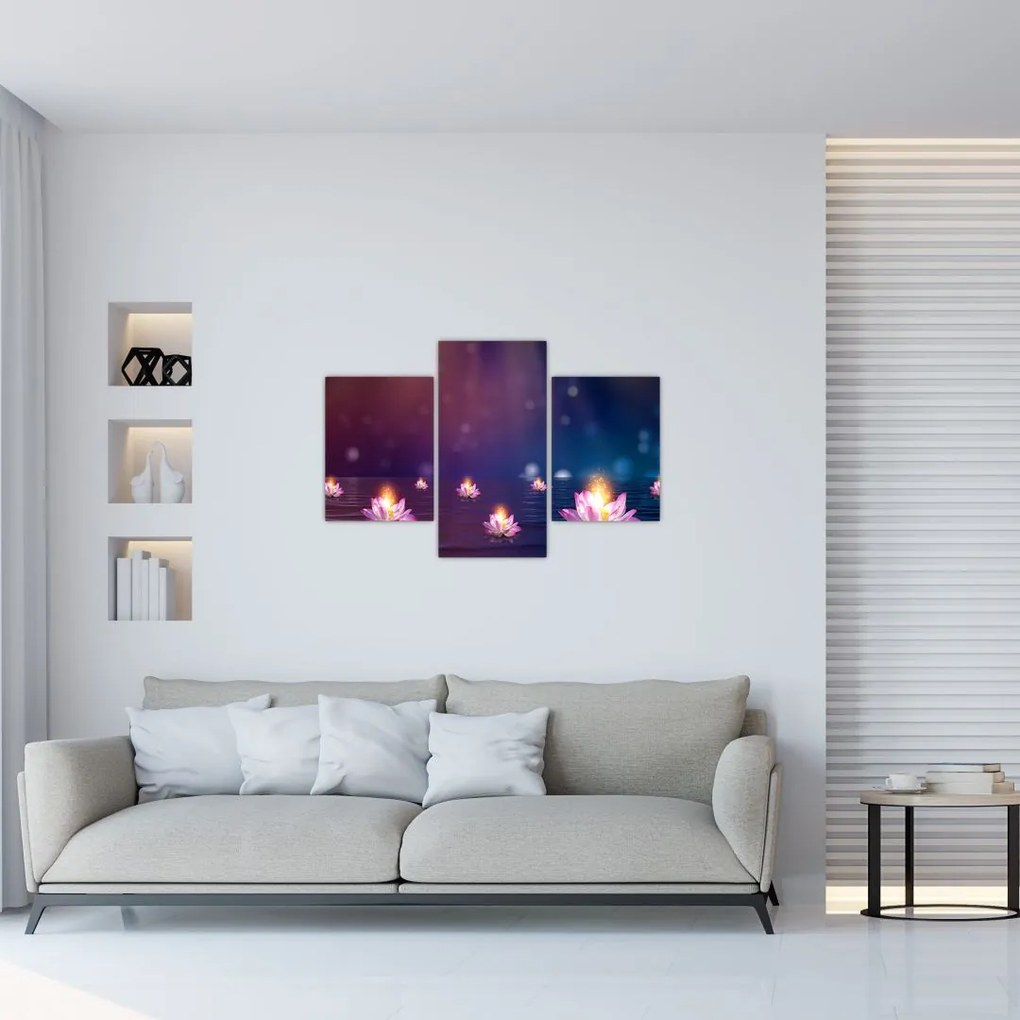 Tablou - Nuferi magici (90x60 cm)