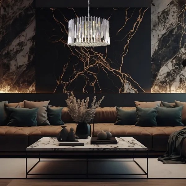 Lustră pe lanț RITZ 12xE14/40W/230V d. 54 cm crom lucios