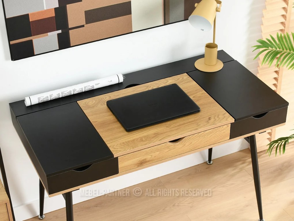 Masă PC Baiden (stejar negru + negru). 1109732