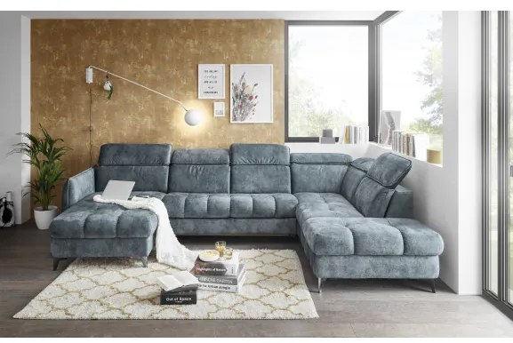 Coltar ext. Togo, Dreapta, Smoke Blue, 347 x 82 x 221 cm.
