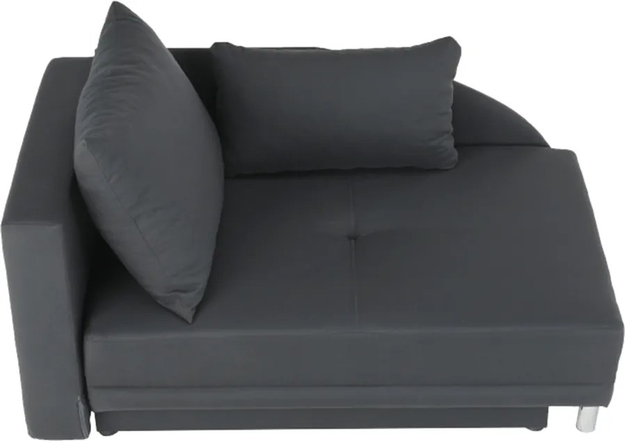 Canapea extensibilă, material textil gri-negru, stânga, LAUREL