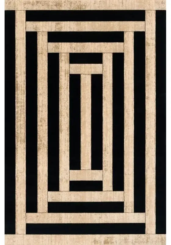 Covor lana Art Deco I Crem Selectează mărime: 133 X 190