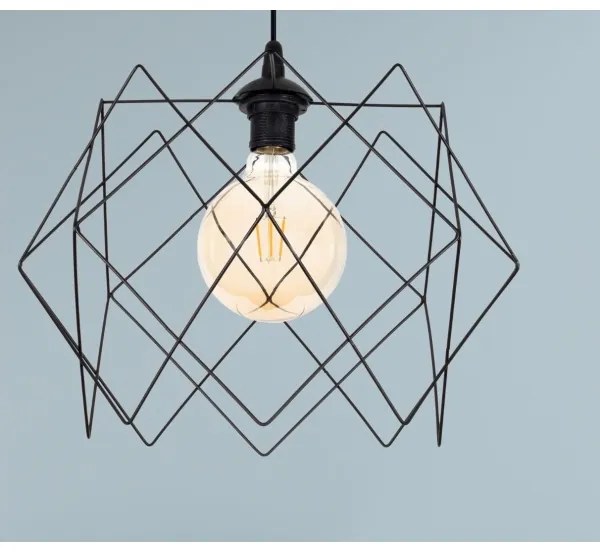 Lustră pe cablu GALL 1xE27/60W/230V negru