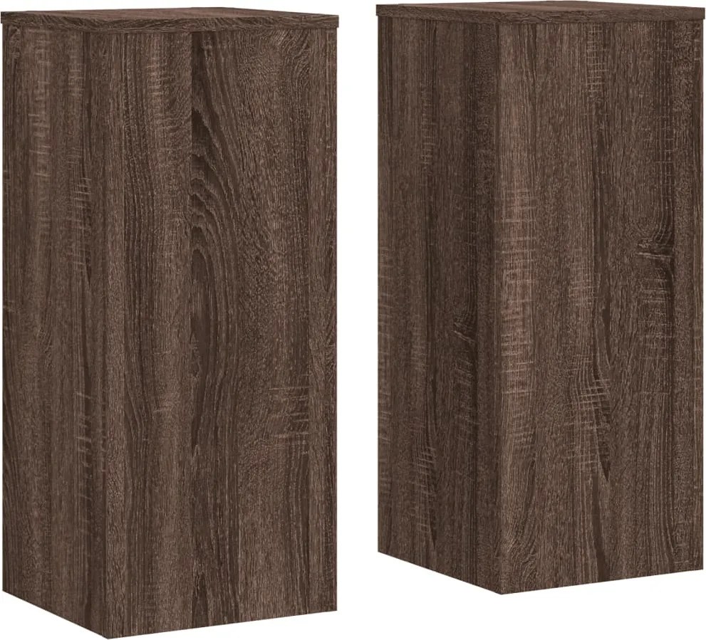 vidaXL Suporturi de plante 2 buc. stejar maro 30x30x70cm lemn compozit