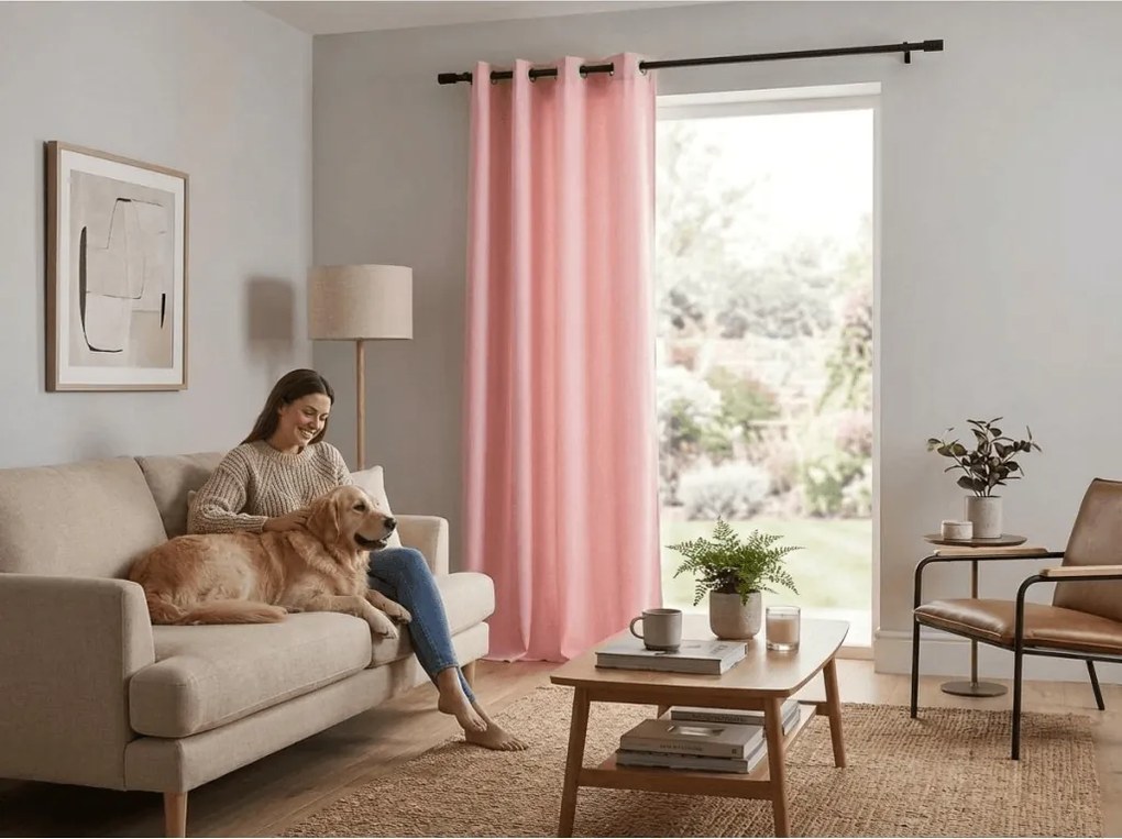 Draperie OXFORD LIGHT 140x250 cm, roz Agatat: Rejansa