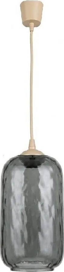 Brilagi - Lustră LED suspendată pe cablu R GLASS 1xE27/60W/230V Ø 14 cm bej/gri fumuriu