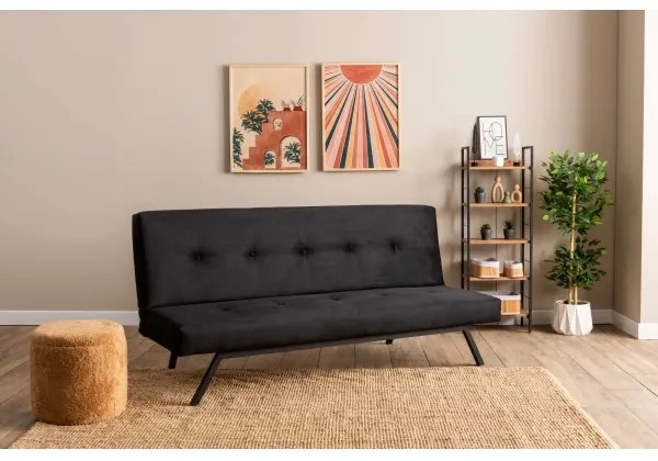 Canapea extensibilă BAKU, 2 locuri, neagră