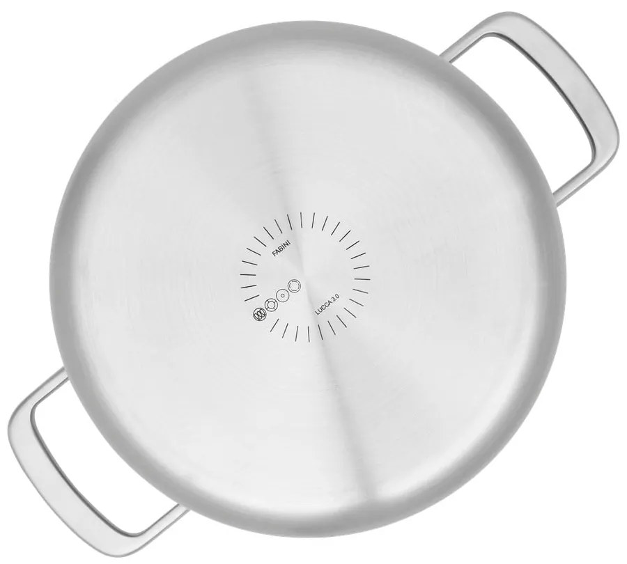 Cratiță cu capac din oțel inoxidabil 5,5 l adecvată pentru plita cu inducție Lucca 3.0 – FABINI