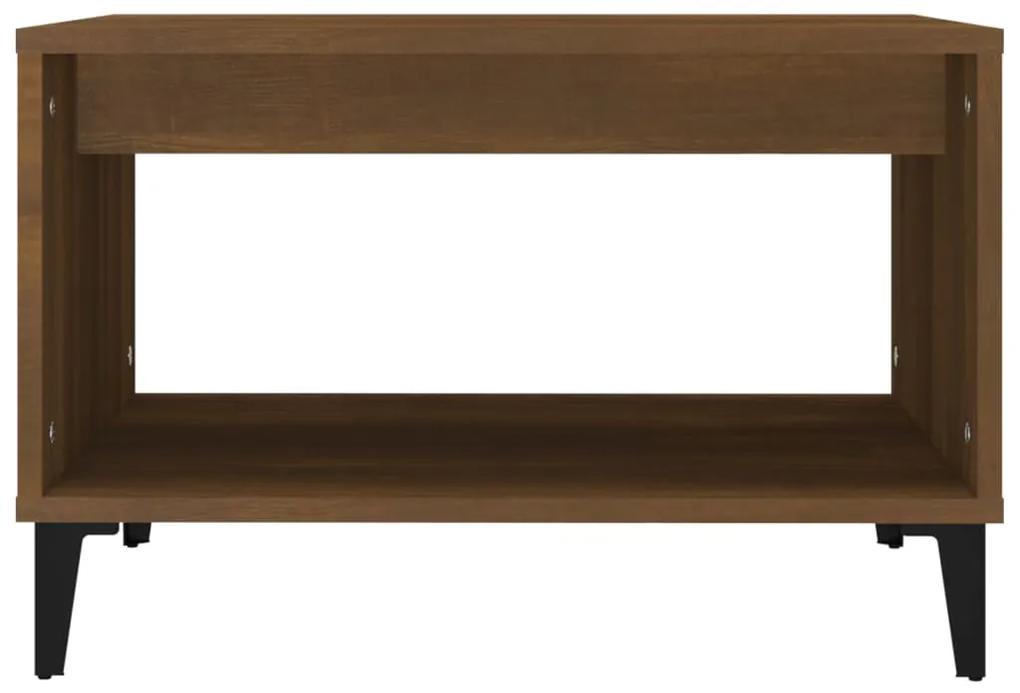 Masuta de cafea, stejar maro, 60x50x40 cm, lemn compozit 1, Stejar brun