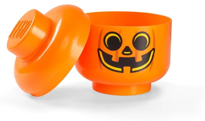 Cutie depozitare LEGO® Pumpkin Head L, portocaliu