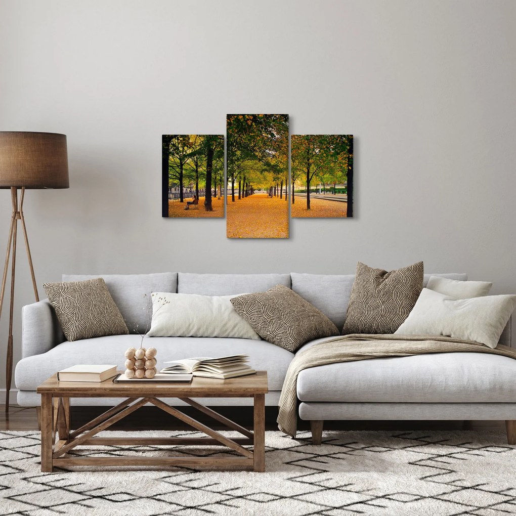 Tablou cu alee cu copaci în toamnă (90x60 cm)
