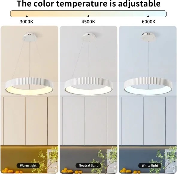 Brilagi - Lustră LED reglabilă FALCON MODERN LED/54W/230V Ø 60 cm albă + telecomandă