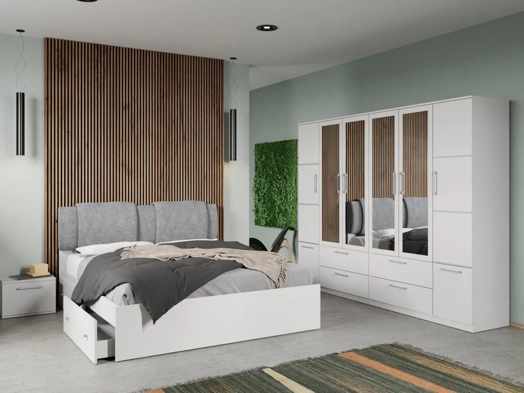 Set mobila dormitor 4 piese Alb Adapto C20