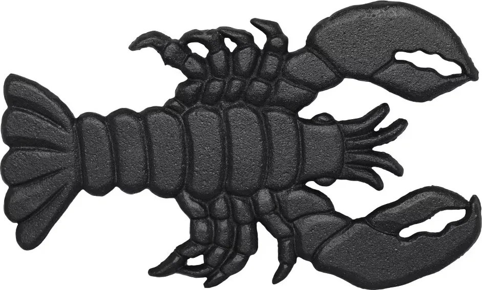 Suport pentru vase fierbinți din fontă neagră, în formă de homar, 23 x 13,5 x 1,5 cm, „Lobster"