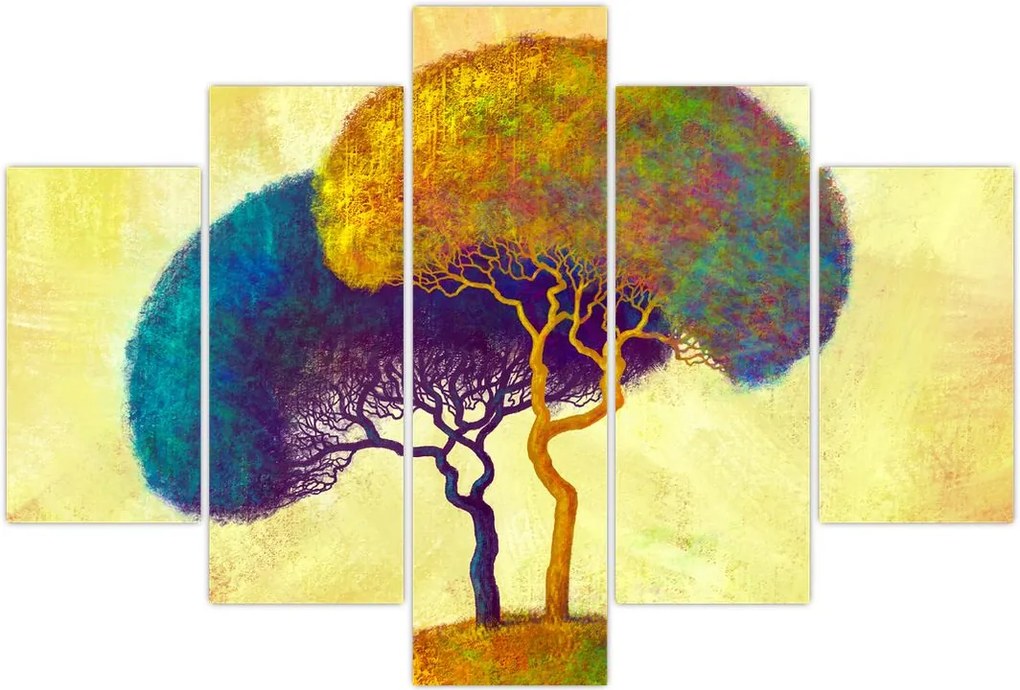 Tablou - Copaci în deal (150x105 cm)