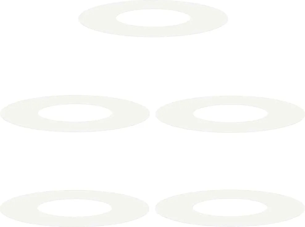 vidaXL potrivit pentru inele de copac plat 5 pcs Alb Ø30 / 60 cm Oțel