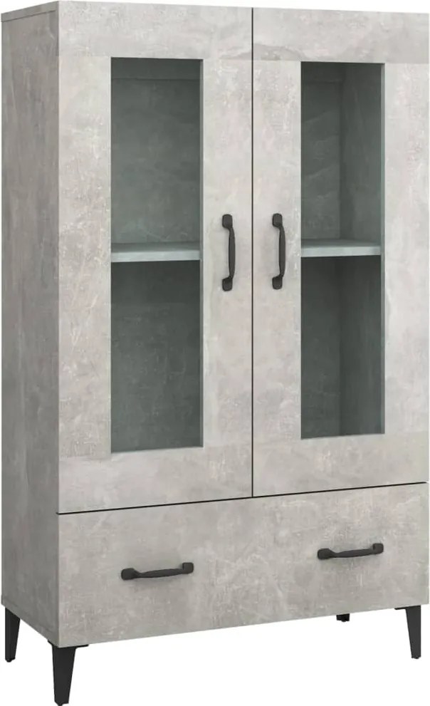 vidaXL Dulap înalt, gri beton, 70x31x115 cm, lemn compozit