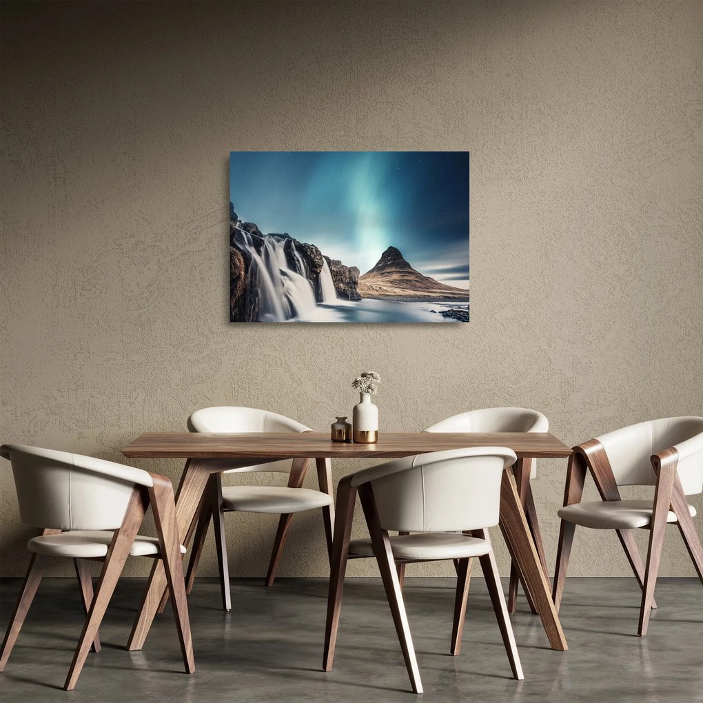 Tablou pe sticlă cu cascade (70x50 cm)