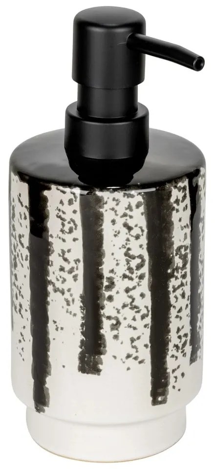 Dozator de săpun lichid alb-negru din ceramică 340 ml Subiza – Wenko