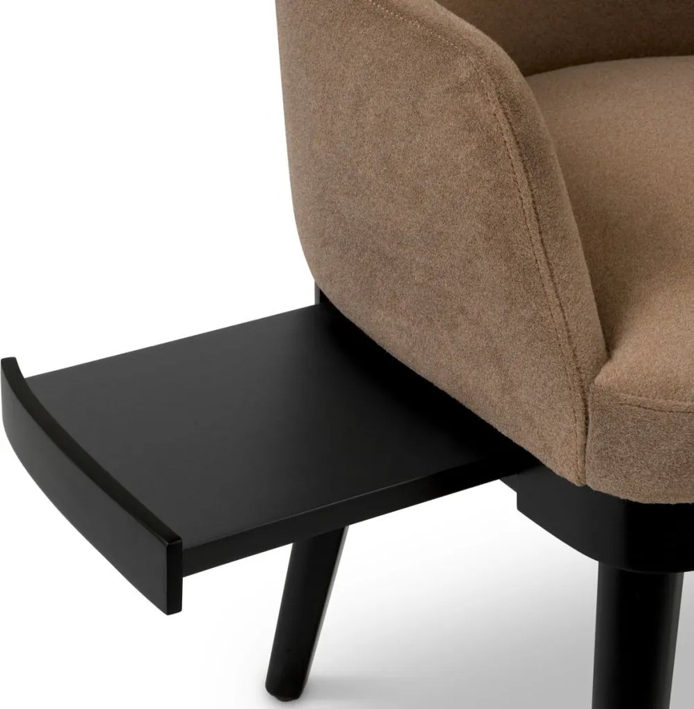 Scaun design LUX cu raft lateral Costa, Sabino brown