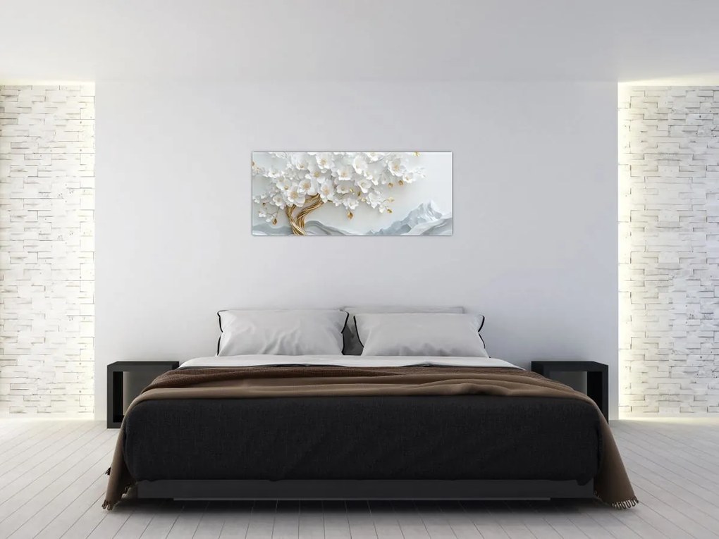 Tablou – Arborele vieții 3D elegant (120x50 cm)