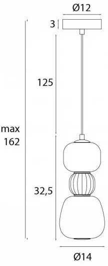 Pendul, Lustra suspendata LED Modern 13W maro
