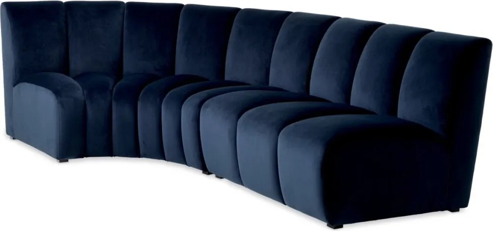 Modul canapea design LUX Lando corner, Catifea albastra