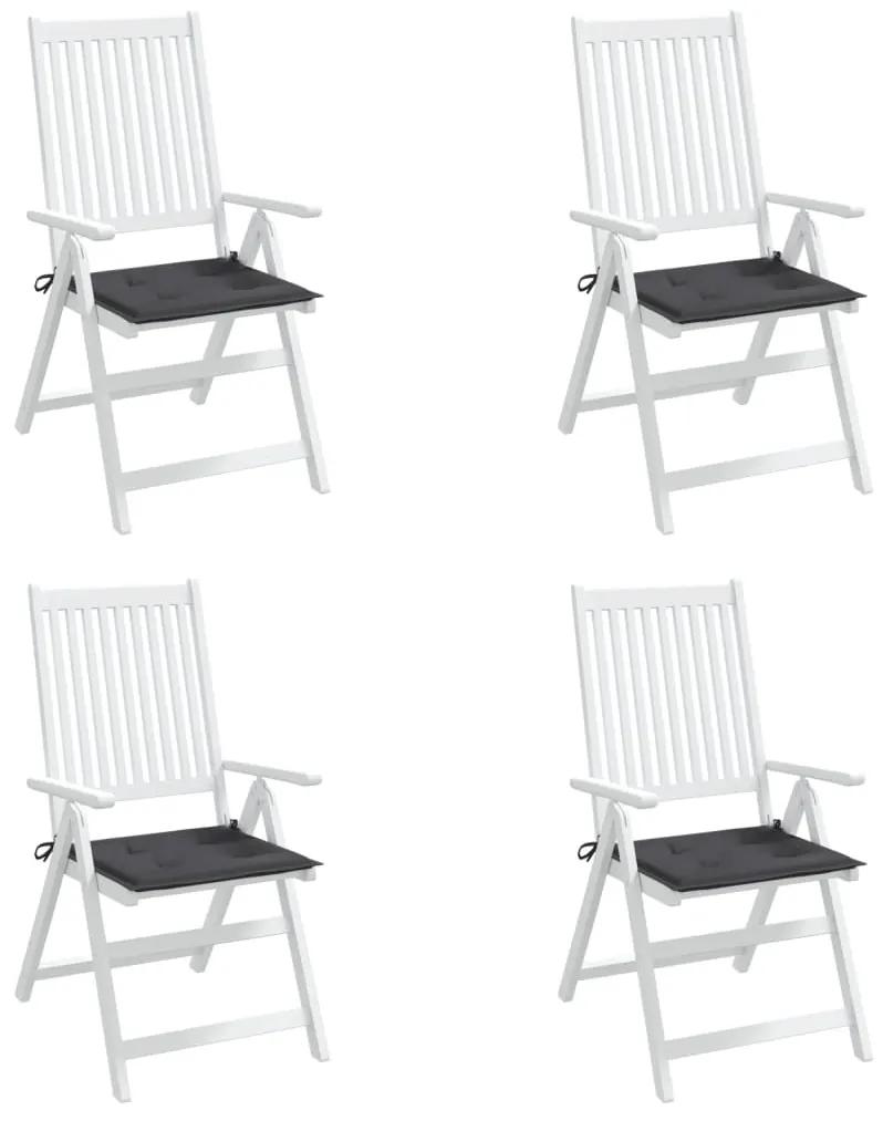 Perne scaun de gradina, 4 buc., antracit, 40x40x3 cm 4, Antracit, 40 x 40 x 3 cm