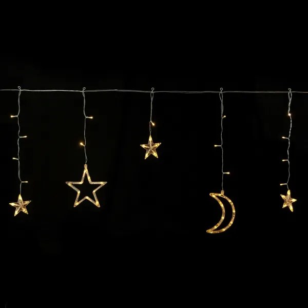 Aigostar - Ghirlandă solară LED de Crăciun, 120 LED, 8 moduri, 3 x 0,6 m, 500 mAh, IP65, alb cald