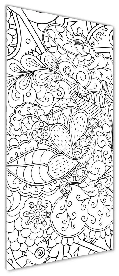 Fotografie imprimată pe sticlă zentangle fundal