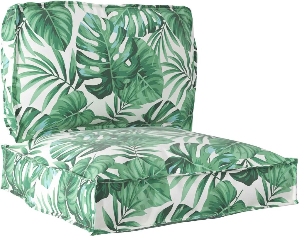 vidaXL Set de perne pentru palet Floral 2 pcs Model Frunză Verde