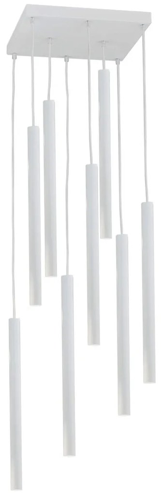 Lustra cu Pendule LED tubulare stil minimalist ETNA 8 alba