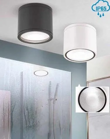 Spot LED aplicat cu protectie la umiditate IP65, SPUTNIK 14,5cm, negru