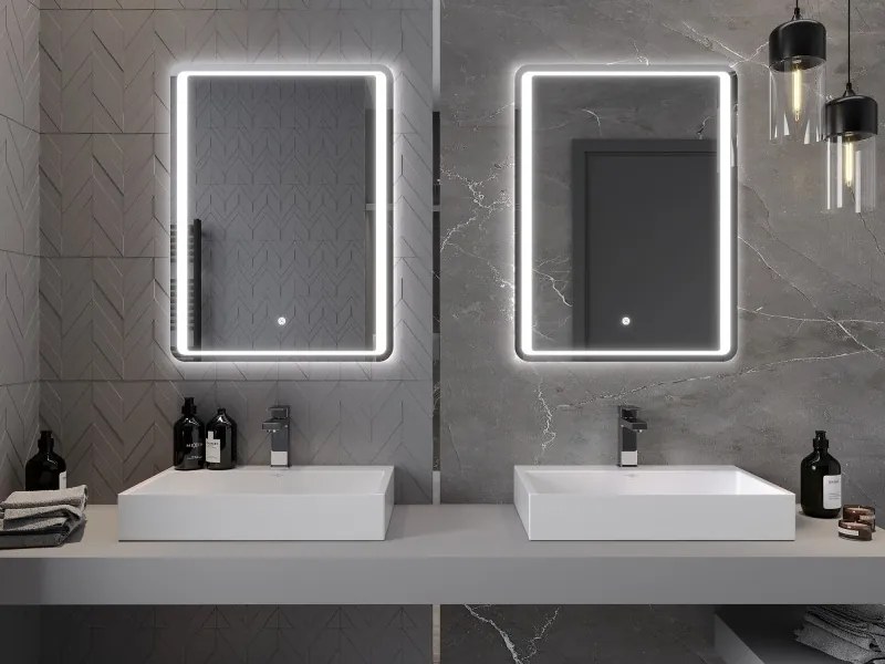 Mexen Zusa oglindă de baie iluminată 60 x 80 cm, LED 6000K, anti-ceață - 9808-060-080-611-00