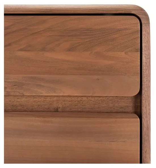 Comodă maro din lemn de nuc 90x90x45 cm Fawn – Gazzda
